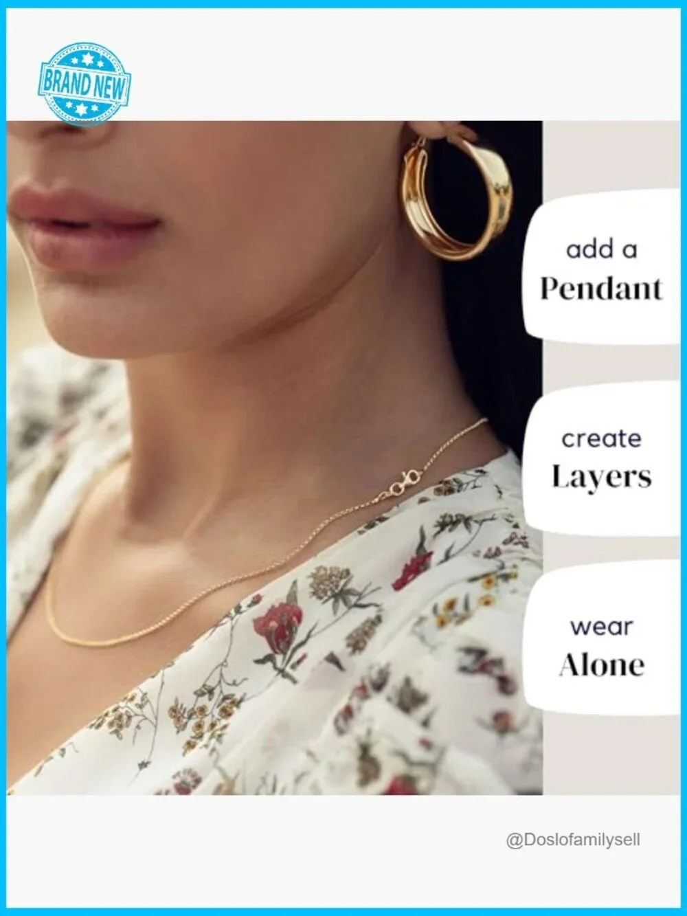 Thin Dainty Gold Plated Sterling Silver Chain Necklace Elegant Minimal Everyday